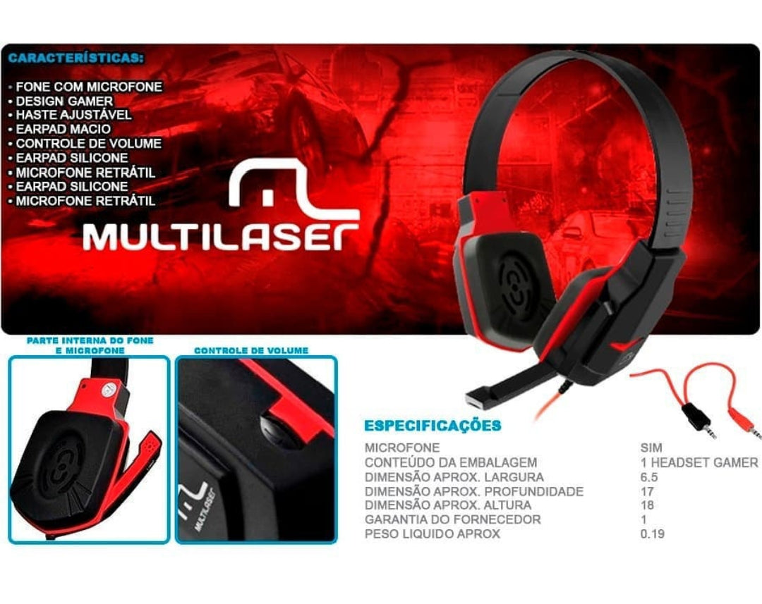 MULTILASER Headset Gamer