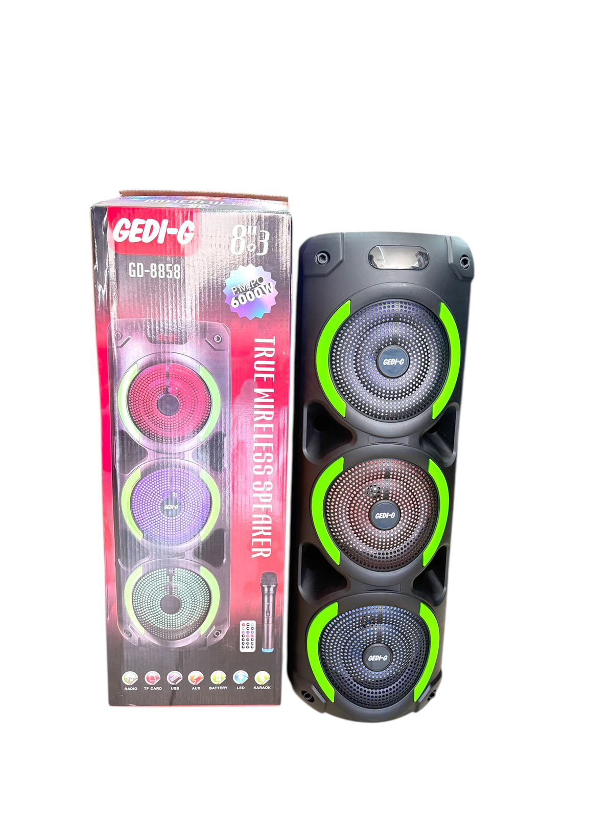 Speaker GD-8858 8"x3
