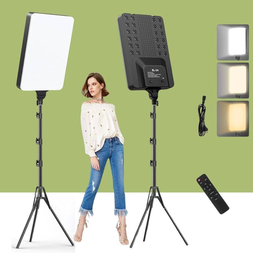 Led Light Panel 3 colors with Stand and Remote RL-24 (46cmx27cm)